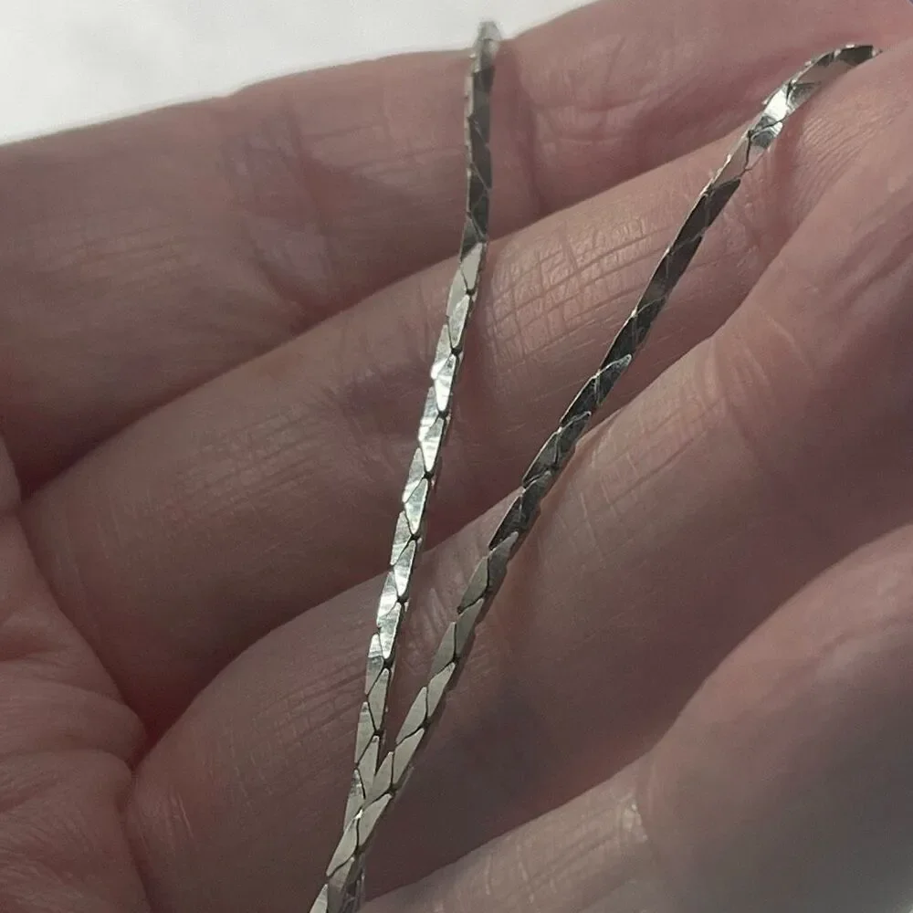Vintage Trifari double chain silver tone bracelet.